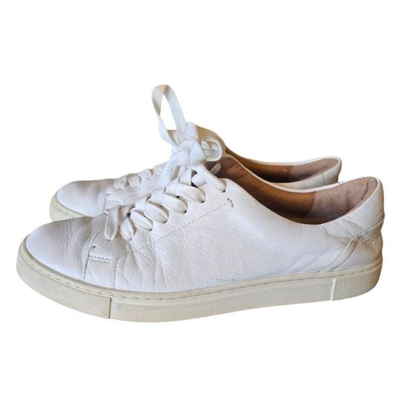 Frye Women’s Ivy Low Lace Sneakers‎ shoes in White Size 8 - Picture 2 of 9
